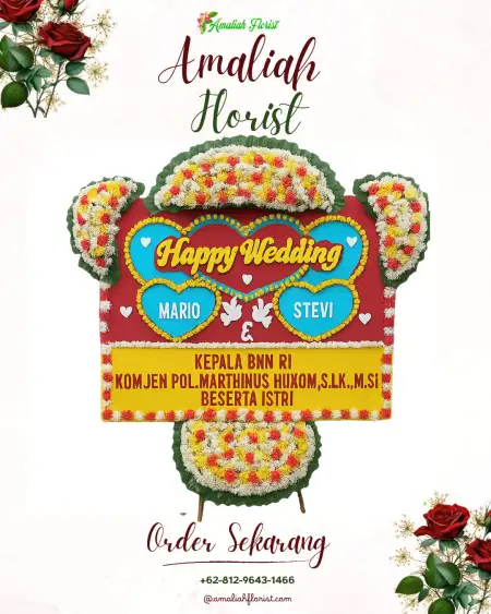 Papan Bunga Pernikahan Sendangasri